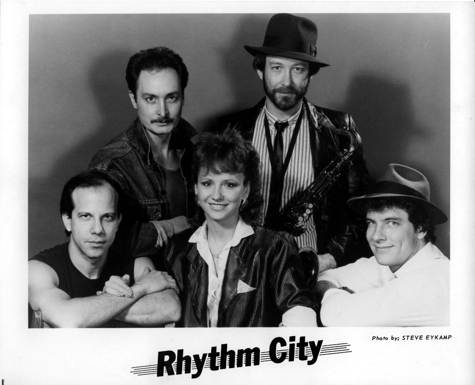 Rhythm City, Mid 80's; Harlan Terson, Conrad Black, Debbie Davis, Bob Chamberlin, Jack Power.